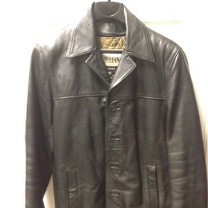 Vintage Mens Black Leather Jacket